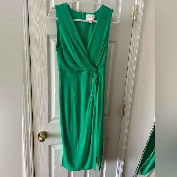 Lilly Pulitzer Vibrant Green Jersey Midi Dress - Picture 1 of 6